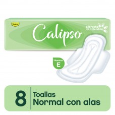 Calipso Toallitas Normal con Alas x 8 U.